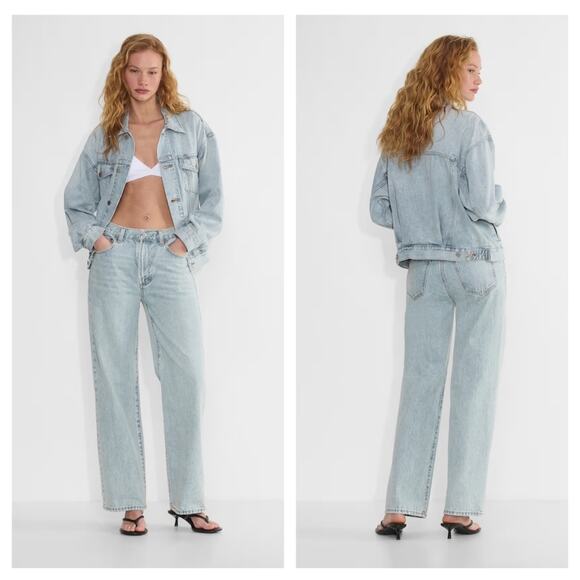Aritzia Denim Forum The Farrah Hi-rise Wide Jean In 15 yrs brl thr bleu Size 29 - Picture 1 of 8